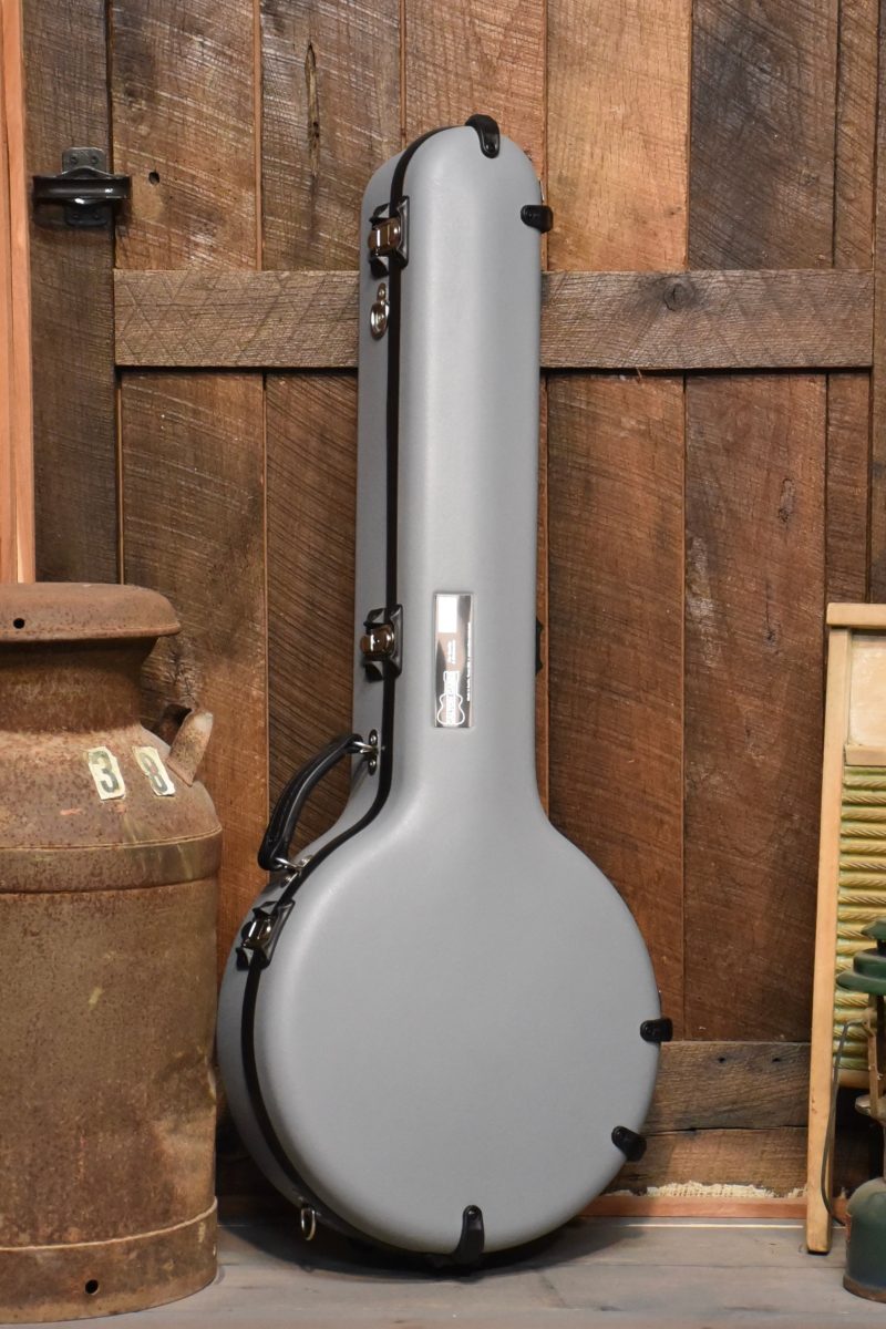 GREY BURGUNDY BANJO CALTON CASE 1