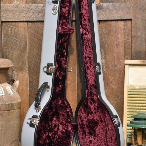 GREY BURGUNDY BANJO CALTON CASE 2