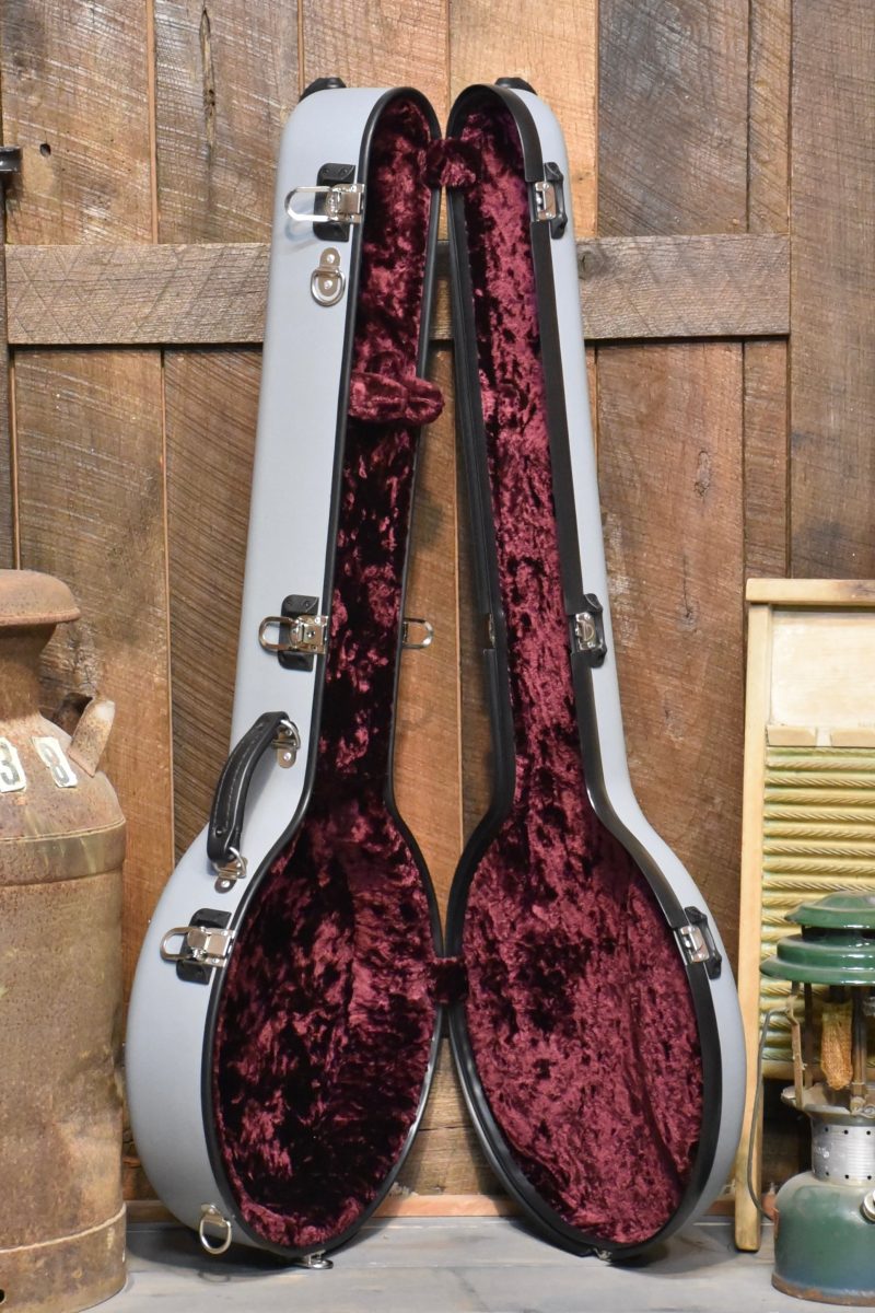 GREY BURGUNDY BANJO CALTON CASE 2