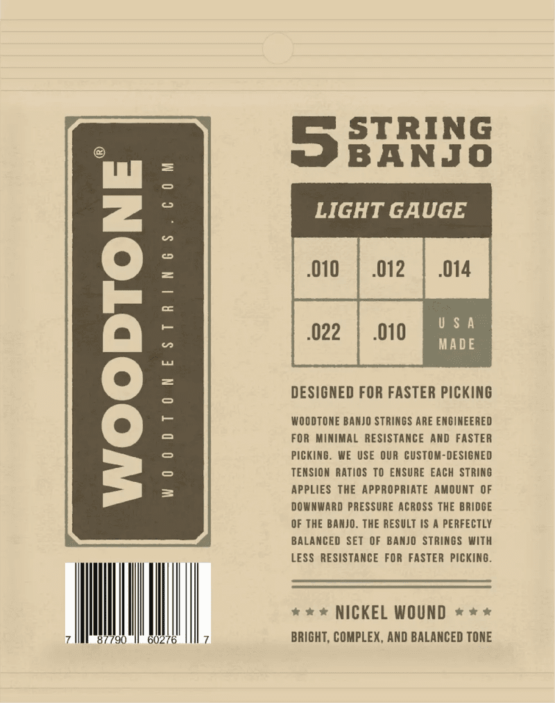 woodtone strings light banjo signatures flowpack back