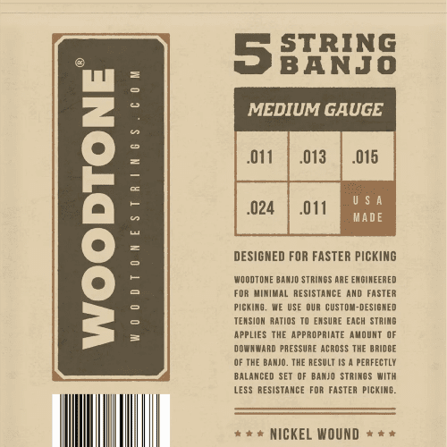 woodtone strings medium banjo signatures flowpack back