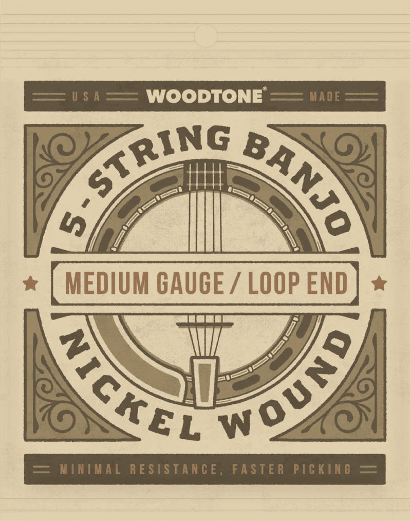 woodtone strings medium banjo signatures flowpack front